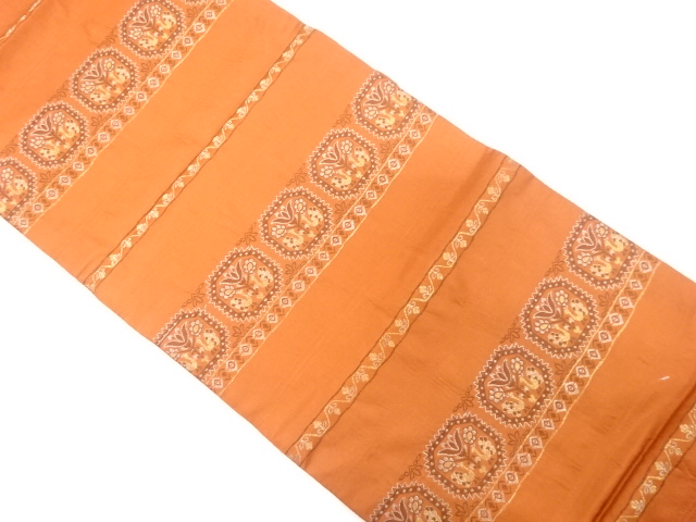 JAPANESE FUKURO OBI / WOVEN FLOWER & BIRD